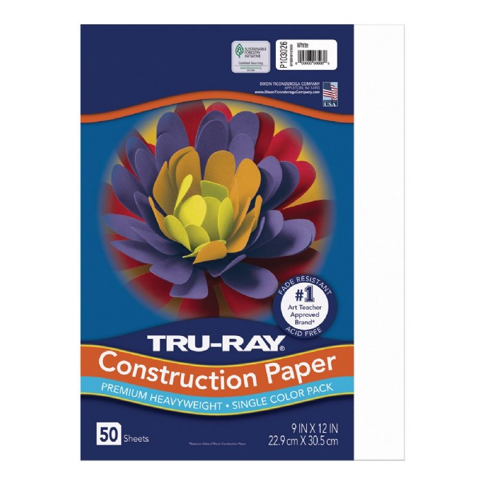 Primary Image of Tru-Ray&reg; 9" x 12" Construction Paper White