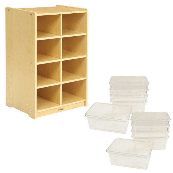 Primary Image of Carolina 8-Cubby Storage Unit with 10 Clear Bins