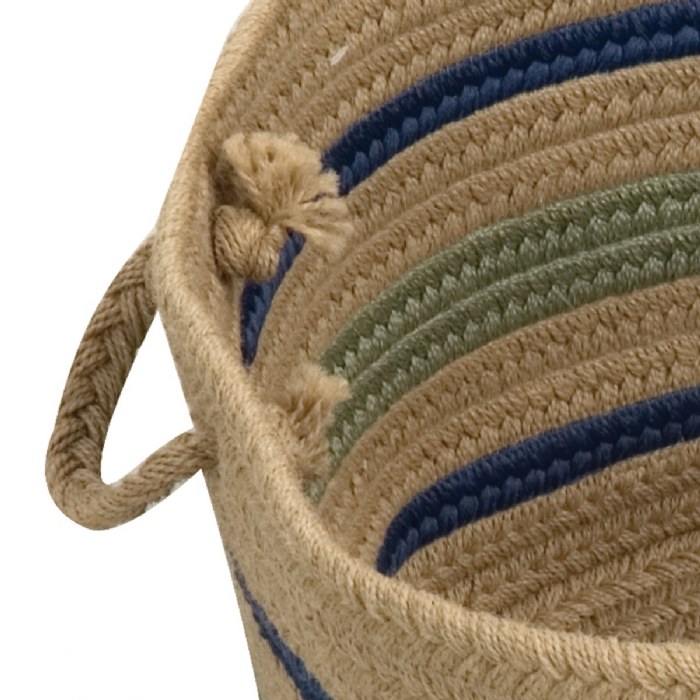 Alternate Image #1 of Harwood Stripe Basket 18" x 12"