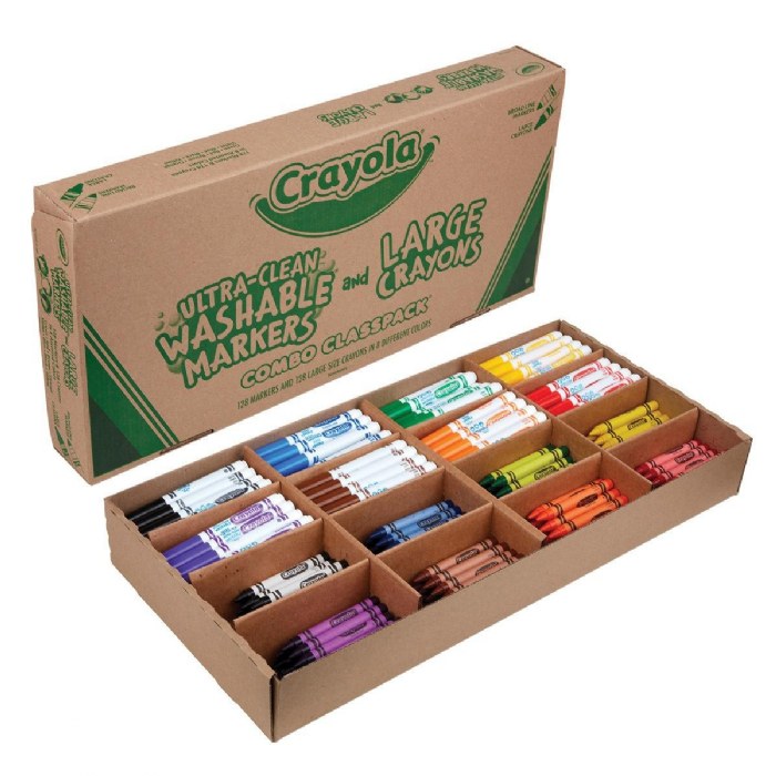 Primary Image of Crayola&reg; Combo Washable Marker and Large Crayon Classpack