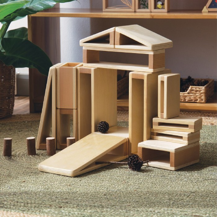 Alternate Image #1 of Mini Hollow Blocks in Different Shapes - 24 Pieces