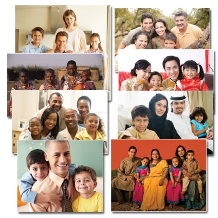 Primary Image of Multicultural Families of the World Posters - Set of 8