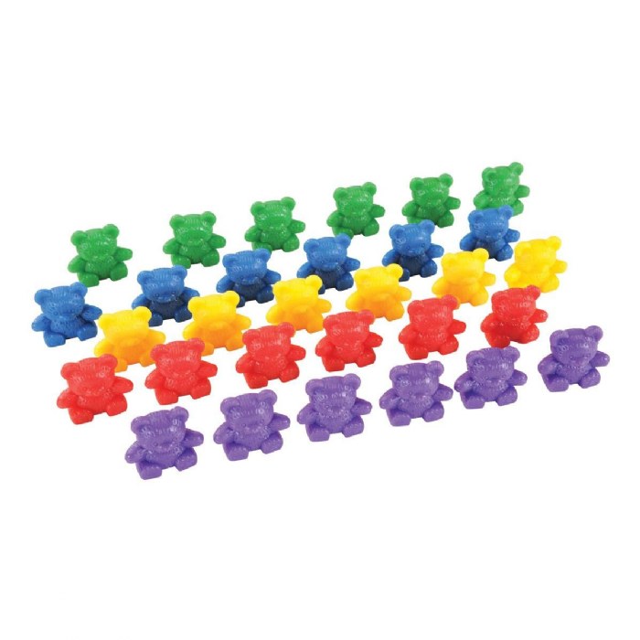 Alternate Image #1 of Papa Bear Colorful Counters - 30 Pieces