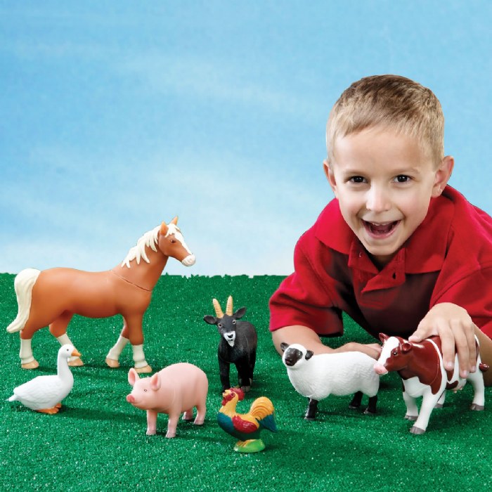 Alternate Image #1 of Jumbo Animals Including Pets, Jungle Animals, Farm Animals and Ocean Animals - 24 Pieces