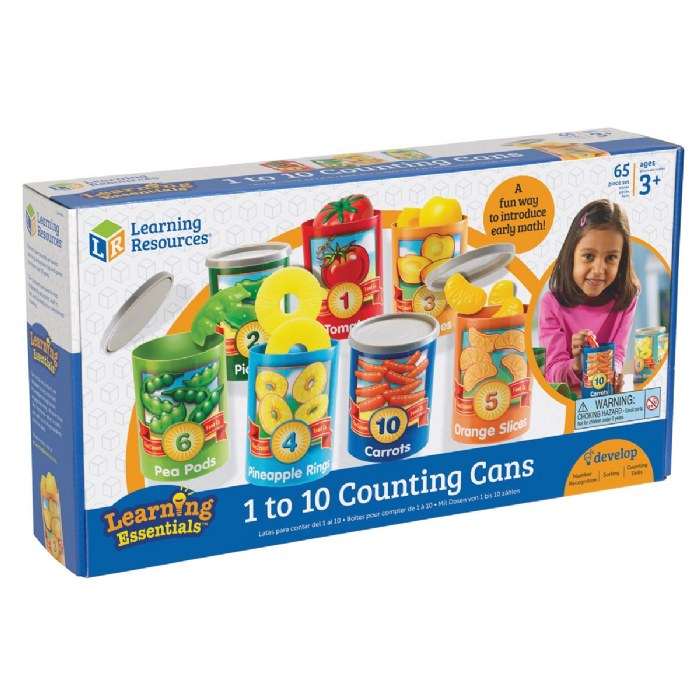 Alternate Image #1 of 1-10 Counting Cans with Fruits and Vegetables