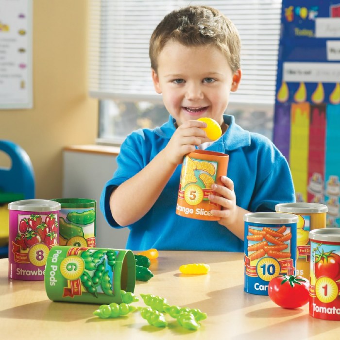 Alternate Image #1 of 1-10 Counting Cans with Fruits and Vegetables