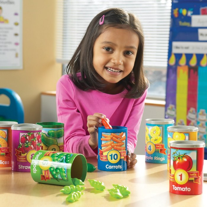 Alternate Image #1 of 1-10 Counting Cans with Fruits and Vegetables