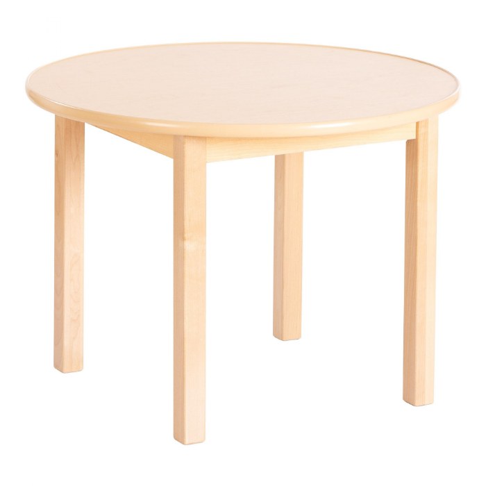 Alternate Image #1 of Wooden Round Mission Table with 2 Chairs