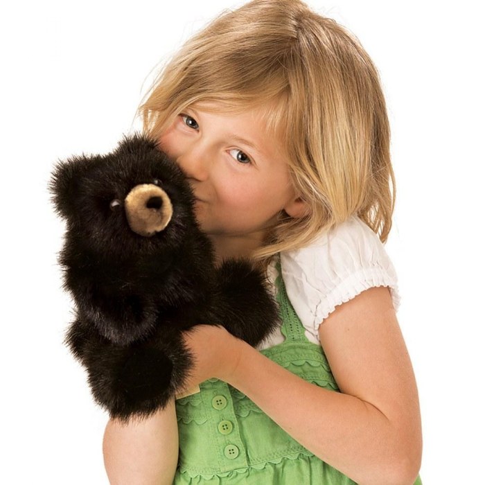 Alternate Image #1 of Baby Black Bear Hand Puppet