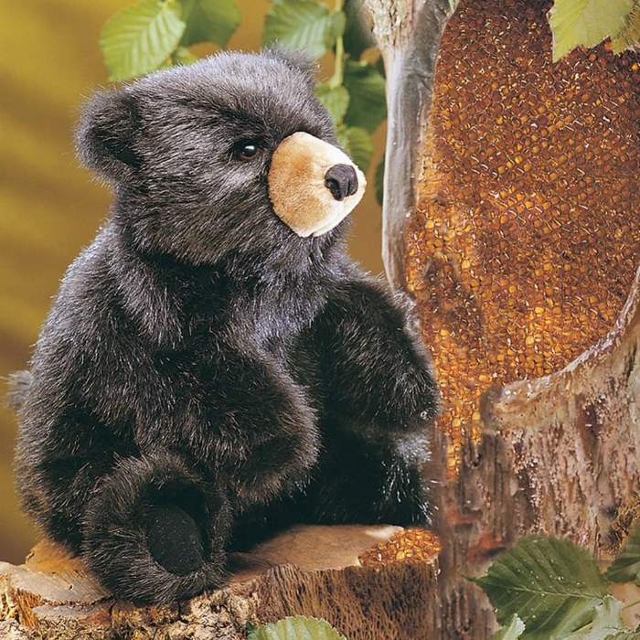 Alternate Image #1 of Baby Black Bear Hand Puppet