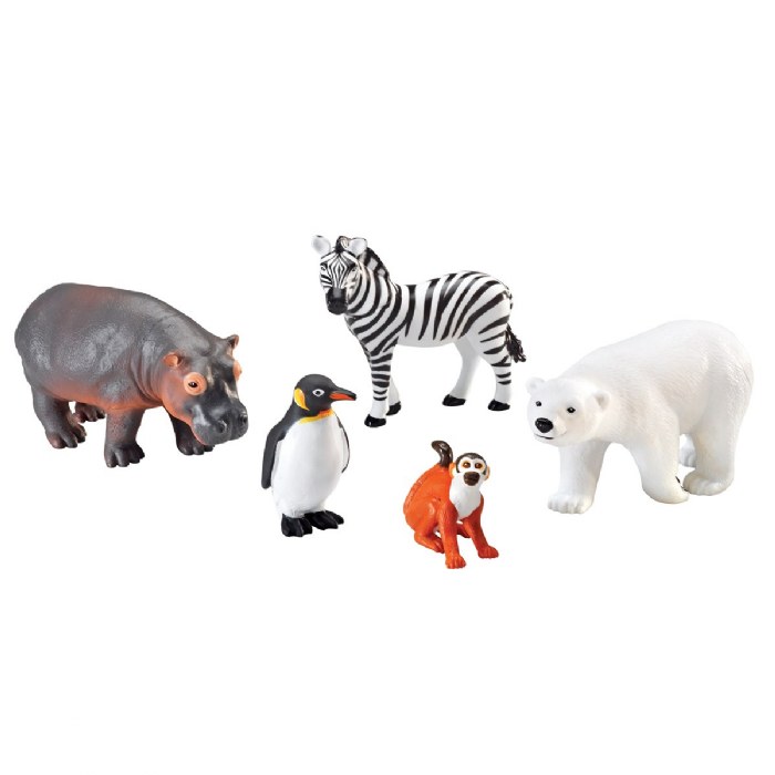 Primary Image of Jumbo Zoo Animals - Set of 5