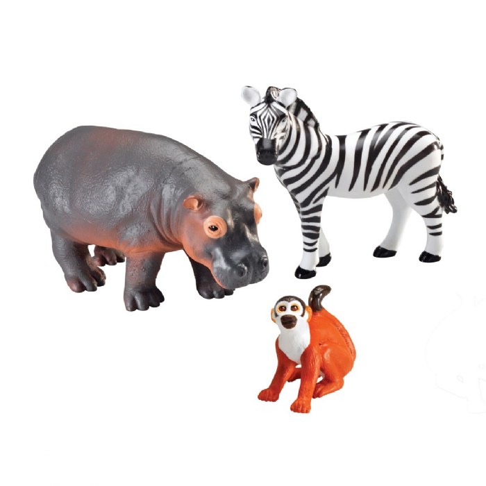 Alternate Image #1 of Jumbo Zoo Animals - Set of 5