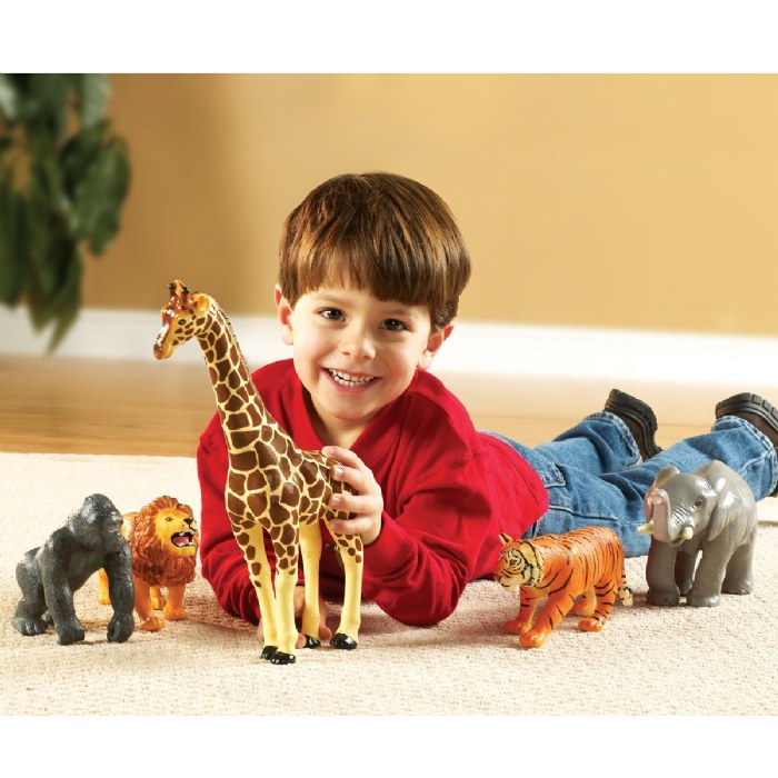 Alternate Image #1 of Jumbo Animals from the Jungle, Zoo and Farm - 24 Pieces