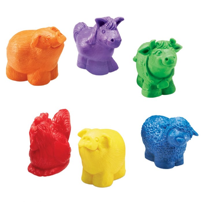 Alternate Image #1 of Jumbo Farm Animal Counters - 30 Pieces