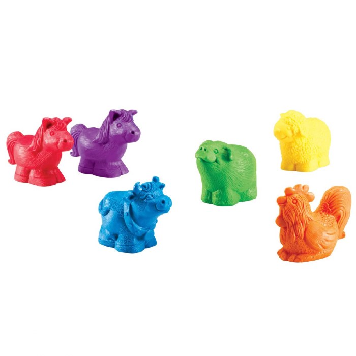 Alternate Image #1 of Jumbo Farm Animal Counters - 30 Pieces