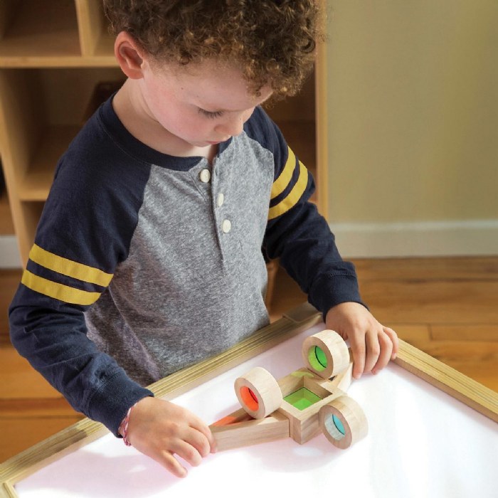 Alternate Image #1 of Wooden Preschool Tabletop Light Box