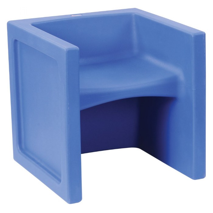 Alternate Image #1 of Versatile Comfortable Cube Chair - Dark Blue