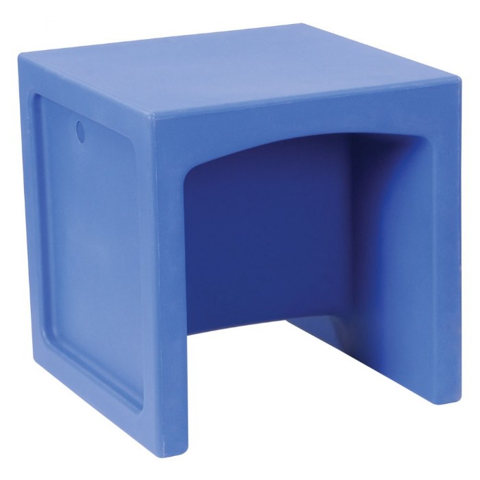 Alternate Image #1 of Versatile Comfortable Cube Chair - Dark Blue