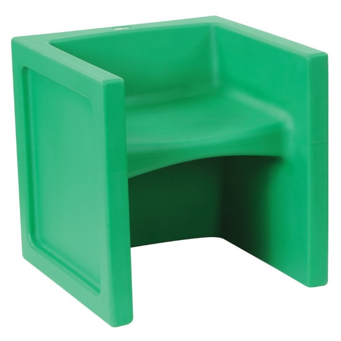 Alternate Image #1 of Versatile Comfortable Cube Chair - Green