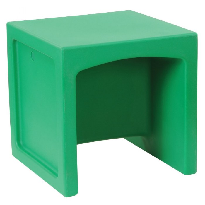 Alternate Image #1 of Versatile Comfortable Cube Chair - Green