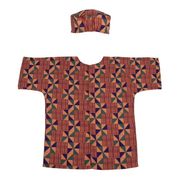 Alternate Image #1 of Festive Multiethnic Kente-Inspired Dashiki Boy Garment