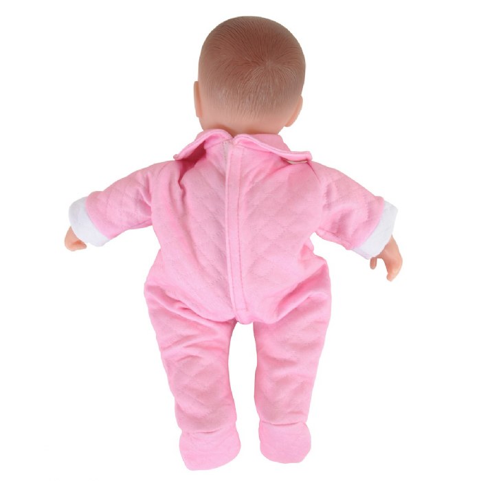 Alternate Image #1 of Soft Body 11" Baby Doll with Romper and Cap - Asian