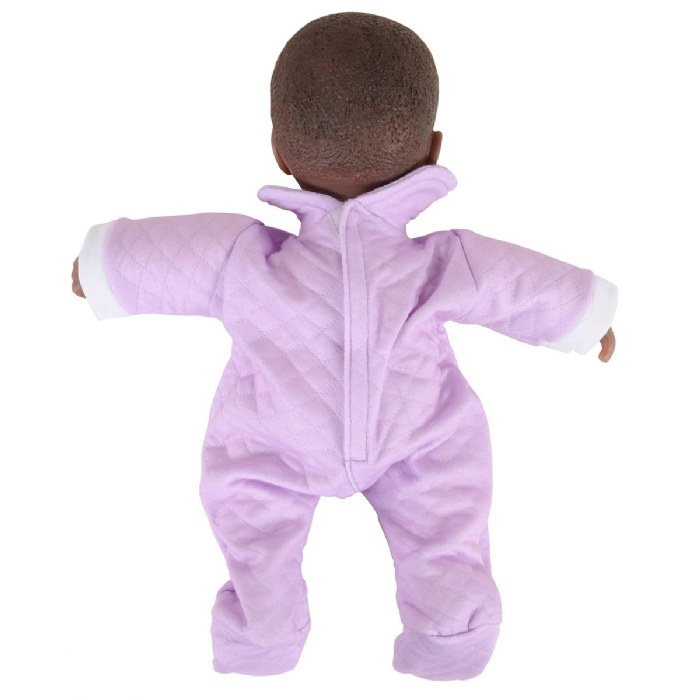 Alternate Image #1 of Soft Body 11" Baby Doll with Romper and Cap - African American