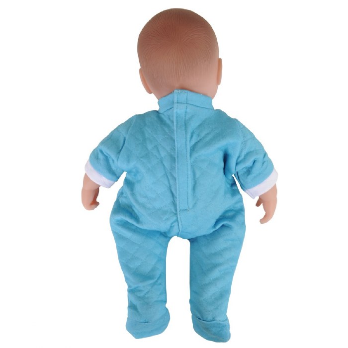 Alternate Image #1 of Soft Body 11" Baby Doll with Romper and Cap - Caucasian