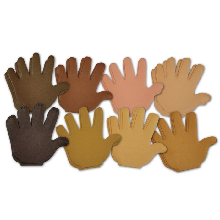 Primary Image of Skin Tone Paper Hands - 35 Sheets
