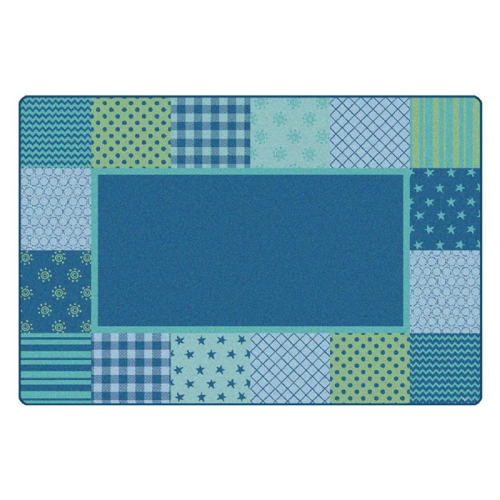Primary Image of Pattern Blocks Carpet - Blue - Rectangle