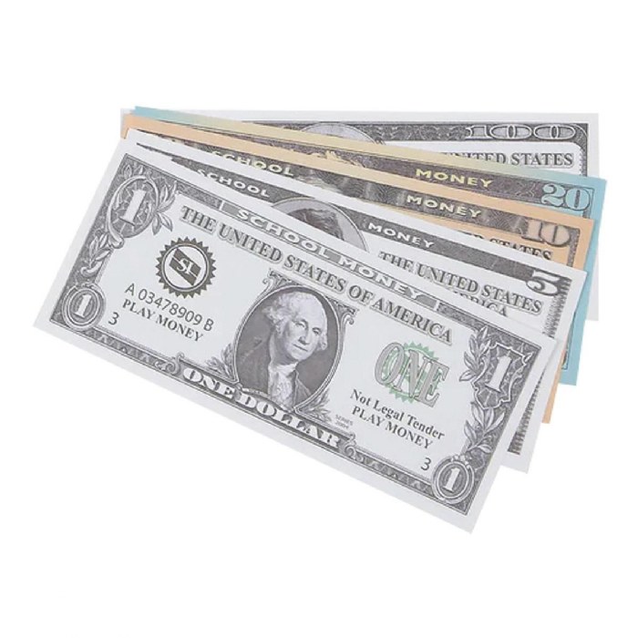 Primary Image of Mixed Fake Dollar Bills - Set of 100