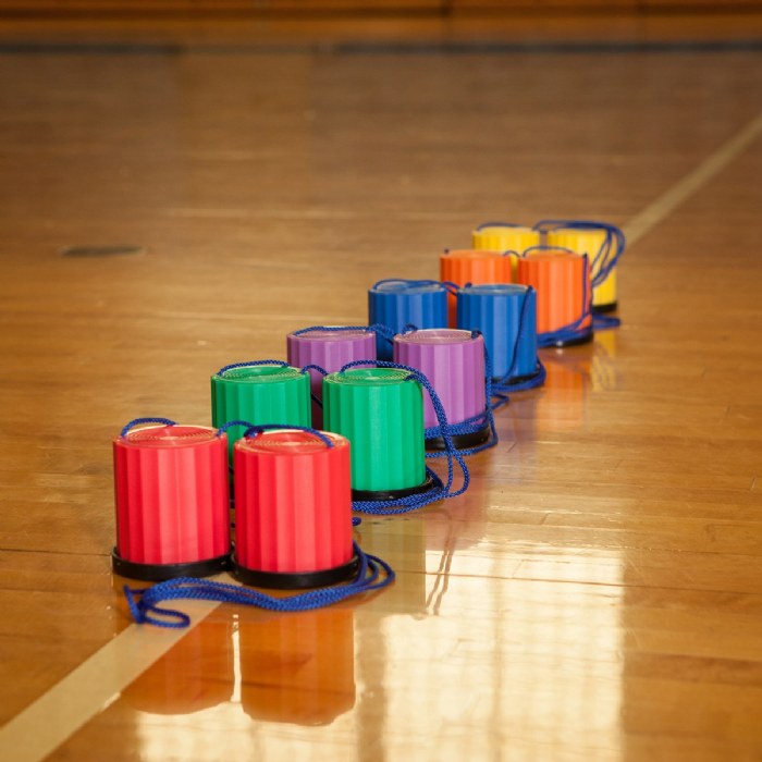 Alternate Image #1 of Can Shaped Platform Stilts with Adjustable Hand Cord - 6 Pair