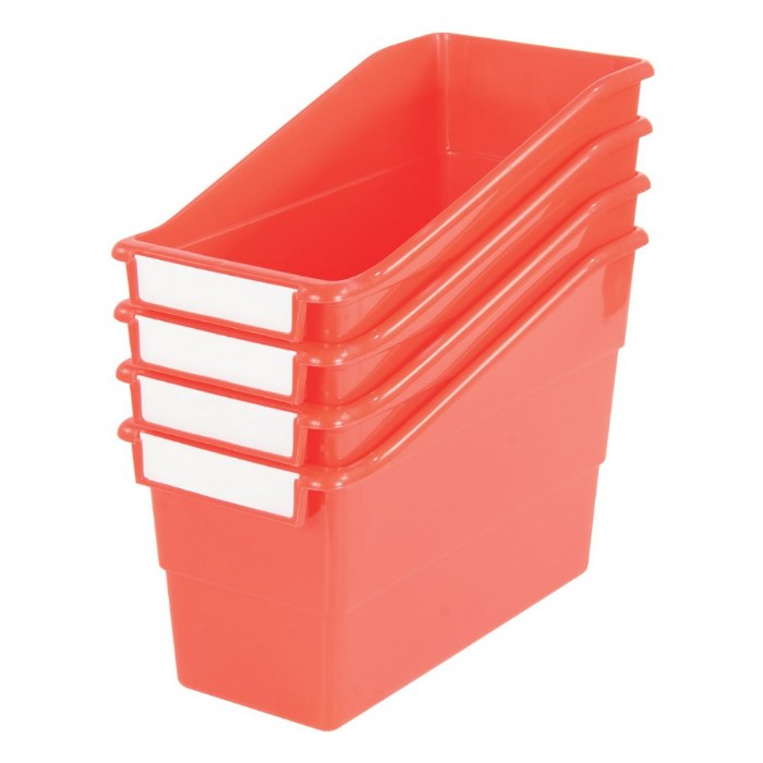 Primary Image of Shelf File Set of 4 - Red
