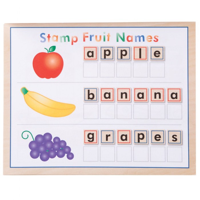 Alternate Image #1 of Wooden ABC 123 Stamp Set