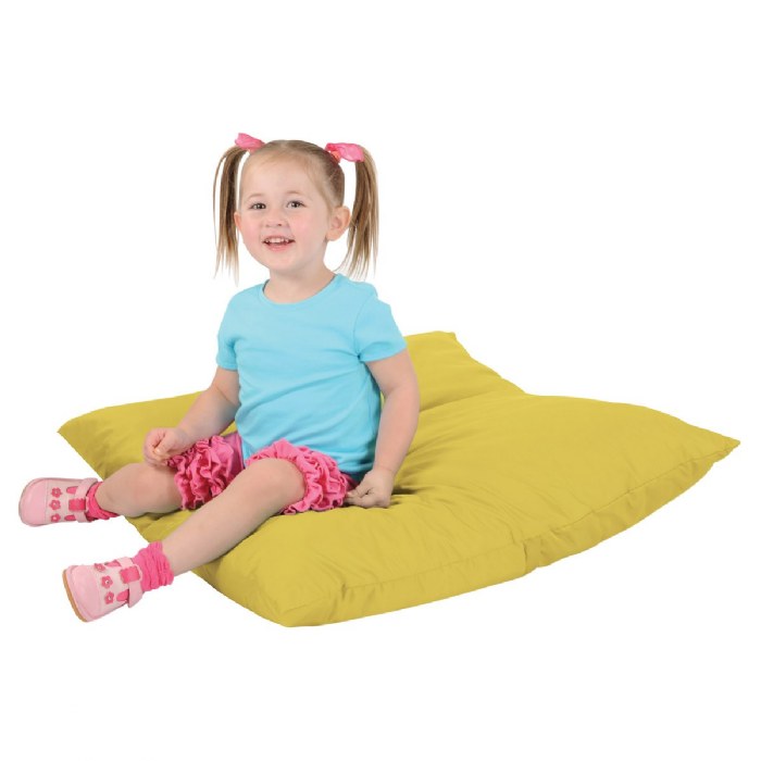 Alternate Image #1 of Jumbo Pillow with Removable Cover - Yellow