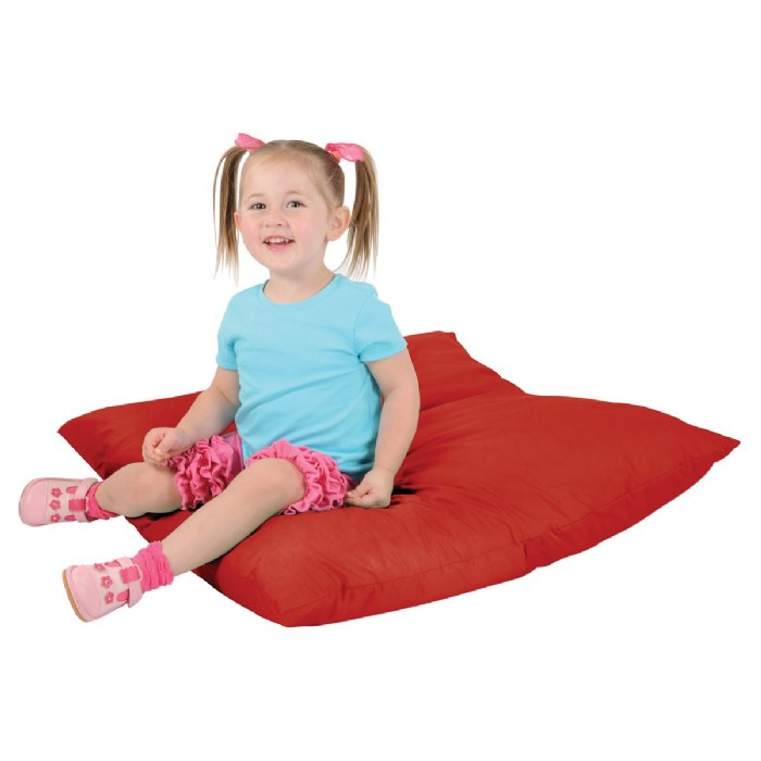 Alternate Image #1 of Jumbo Pillow with Removable Cover - Red