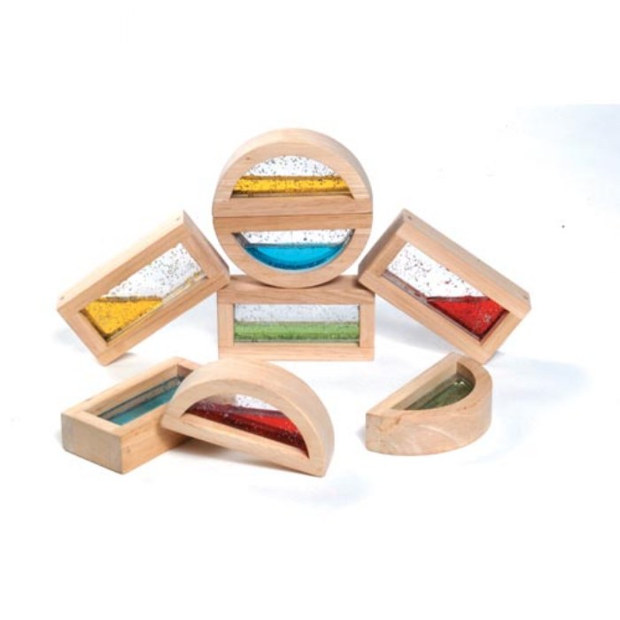 Alternate Image #1 of Rainbow Shimmering Water Blocks - 8 Pieces