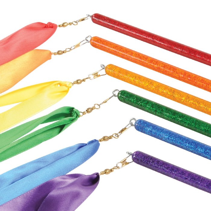 Alternate Image #1 of Rainbow Rhythm Ribbons - Set of 6