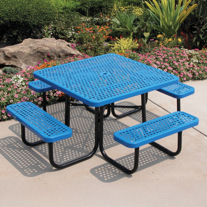 Primary Image of Square Portable Table Perforated