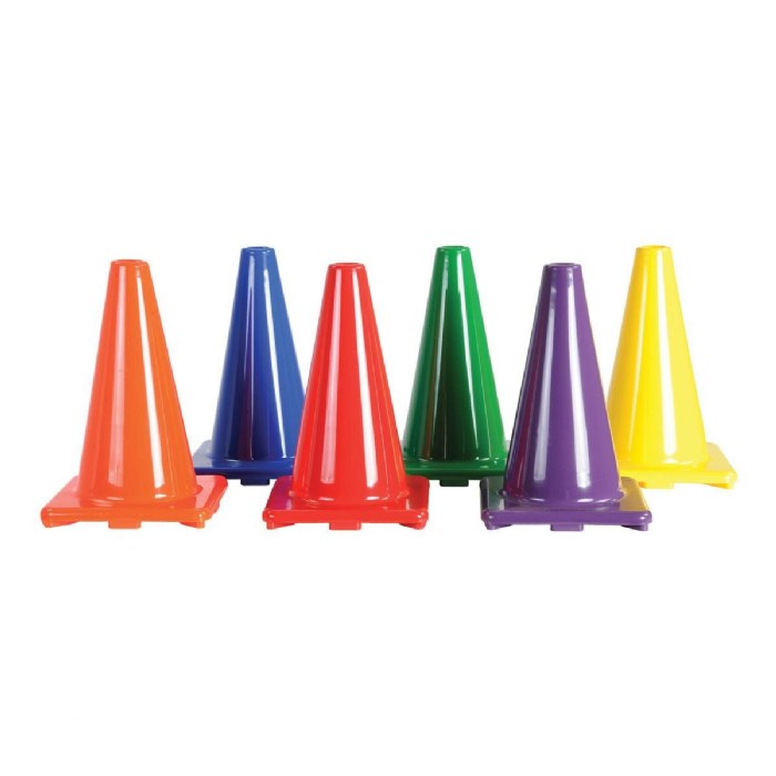 Alternate Image #1 of 12" Outdoor Durable Rainbow Cone - Set of 6