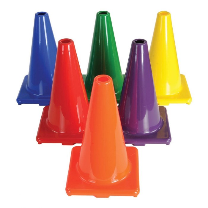 Primary Image of 12" Outdoor Durable Rainbow Cone - Set of 6