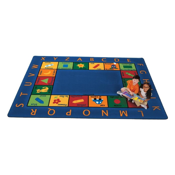 Alternate Image #1 of Bilingual Circletime Rug - 8'4" x 11'8" Rectangle