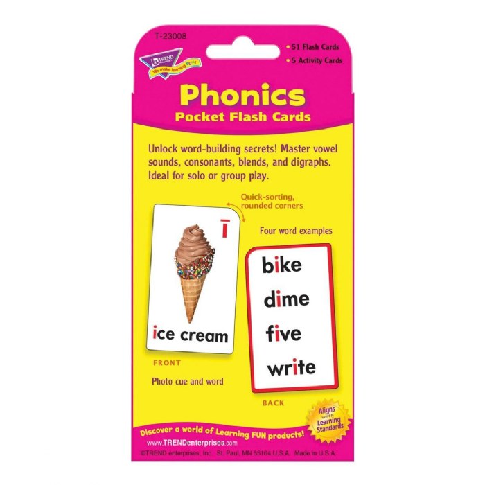 Alternate Image #1 of Phonics Flash Cards