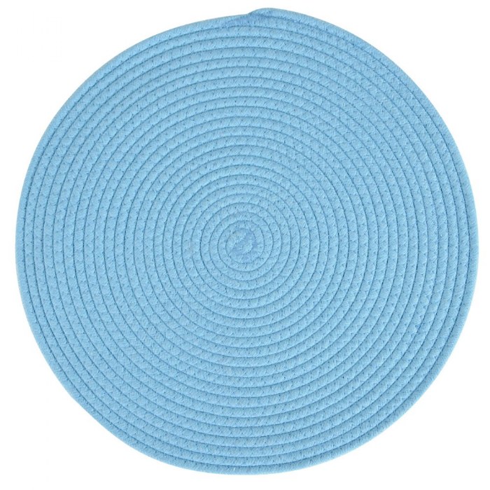 Alternate Image #1 of Flex Spot Woven Mat - Blue - 18" Round - Set of 6