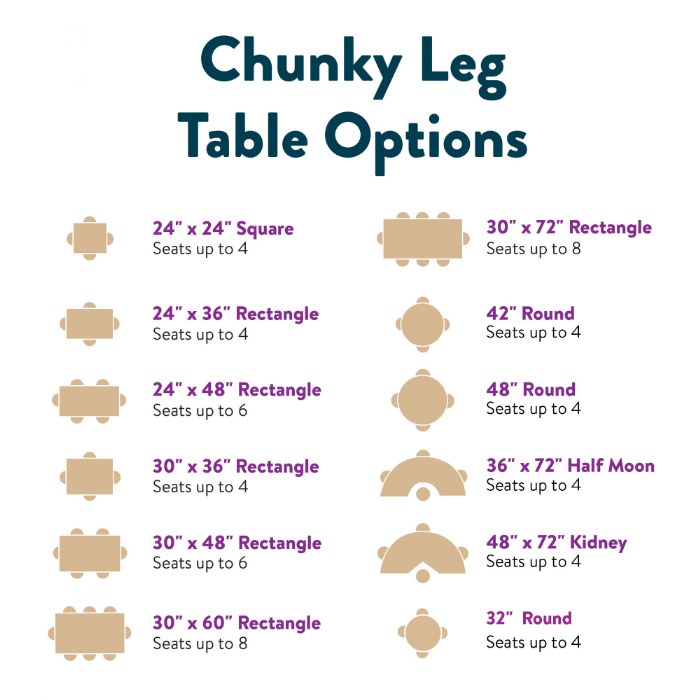Alternate Image #1 of Nature Color Chunky 30" x 60" Table with Adjustable Legs