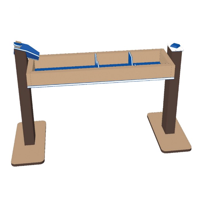 Alternate Image #1 of Single Water Trough - Portable - Blue/Chocolate
