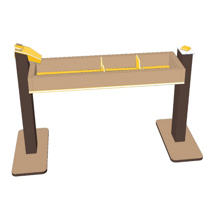 Alternate Image #1 of Single Water Trough - Portable - Yellow/Chocolate