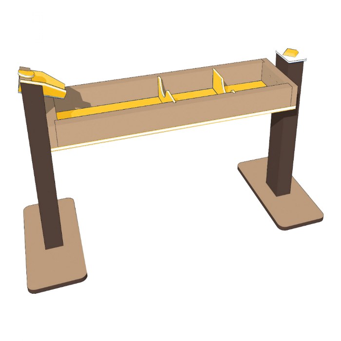 Primary Image of Single Water Trough - Portable - Yellow/Chocolate