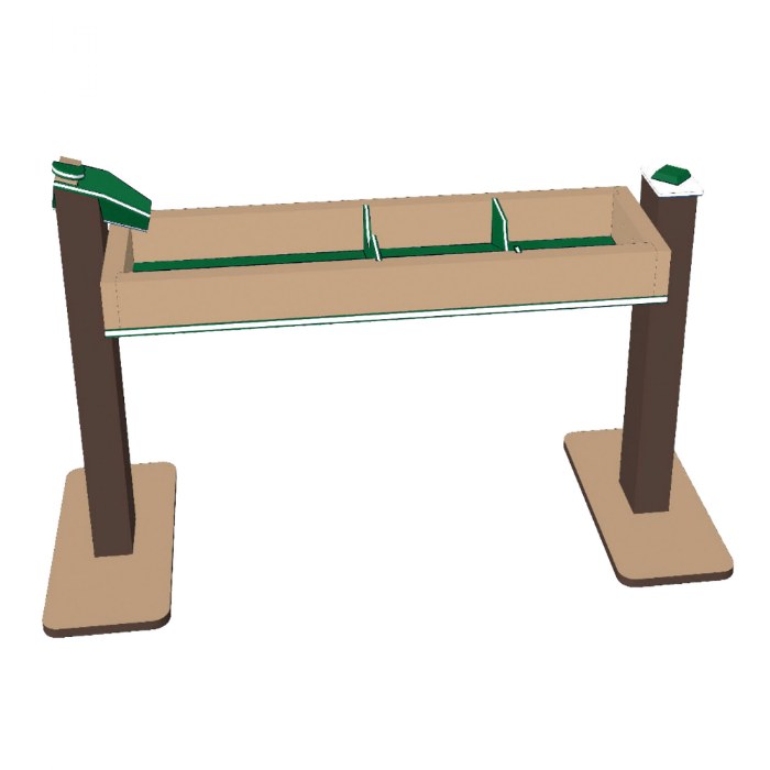 Alternate Image #1 of Single Water Trough - Portable - Green/Chocolate