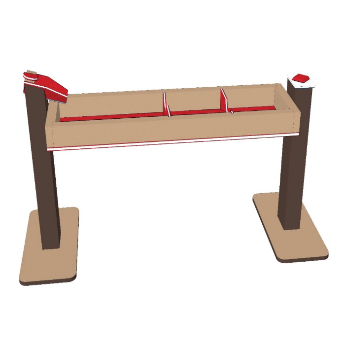 Alternate Image #1 of Single Water Trough - Portable - Red/Chocolate